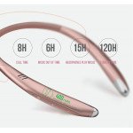 Wholesale Premium Sports Over the Neck Wireless Bluetooth Stereo Headset V8 (Rose Gold)